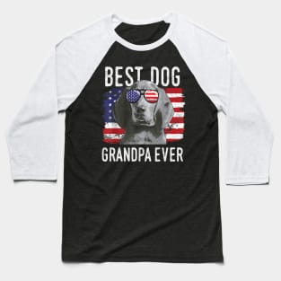 American Flag Best Dog Grandpa Ever Redbone Coonhounds USA Baseball T-Shirt